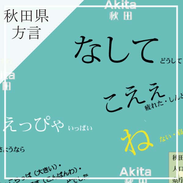秋田県の方言　包装紙イメージ画像